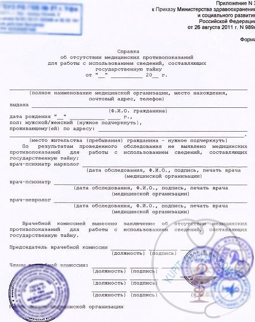 купить справку 989н в москве без прохождения врачей
